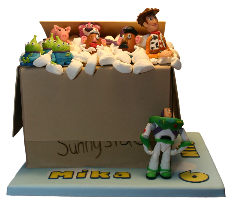 breken Illustreren Lotsbestemming Toy Story taart (doos met poppen)