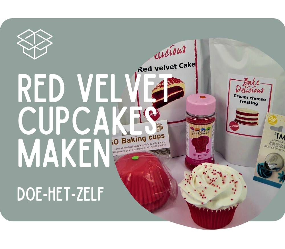 Jaarlijks diepgaand Erfenis Pakketten :: Cupcakepakketten :: Red Velvet cupcakes - pakket