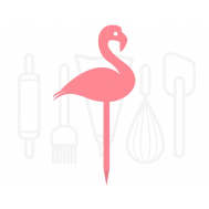  Cupcakeprikker - Flamingo 12 stuks, fig. 1 