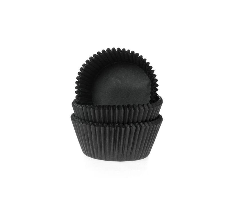 Sluier Absorberen Wees Cupcake vormpjes | Effen zwart mini - baking cups (60 st)